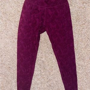 Buff Bunny Impact Leggings  Red wine Full Length Size Small